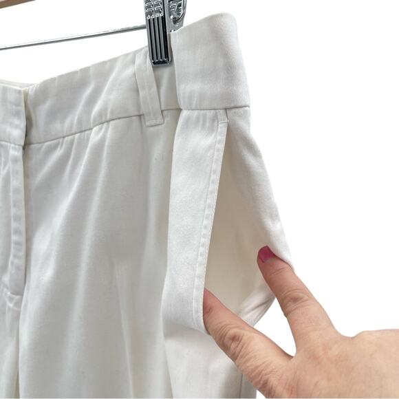 Christine Alexander Cotton Signature White Silver Embellishment Crop Pants 12 - Picture 3 of 11
